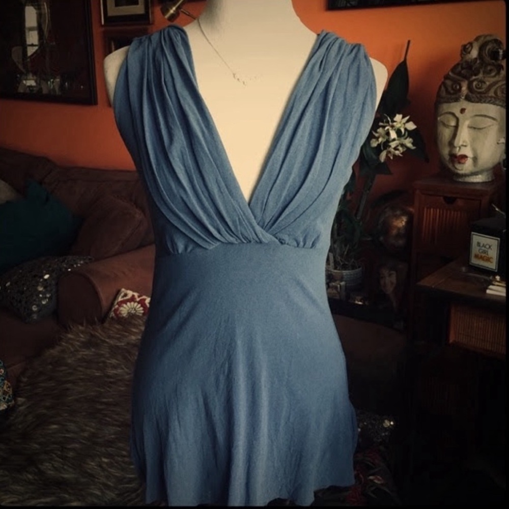 ✿ Anthropologie Draped V neck Goddess Top